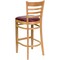 Emma and Oliver Bar Stools | Set of 2 Wood Bar Stools with Back